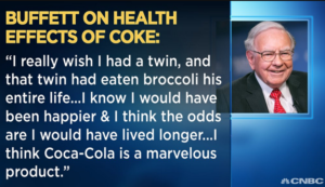 Coca-Cola items: Warren Buffett’s gaffe.  Share a Coke and a Song.