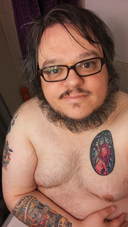 Showing off my tattoos a bit pre-shower….